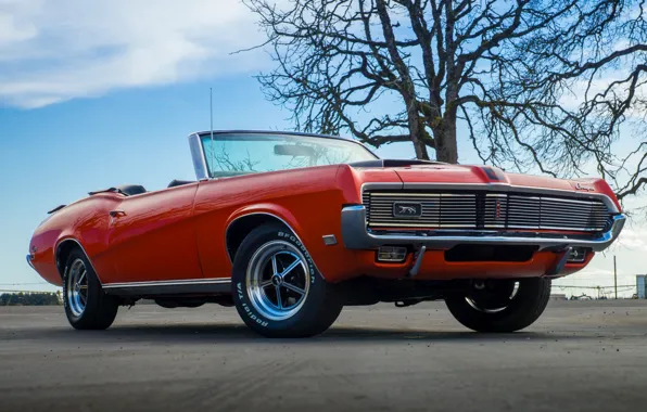 Picture style, retro, 1969, classic, the front, Mercury, Cougar Convertible