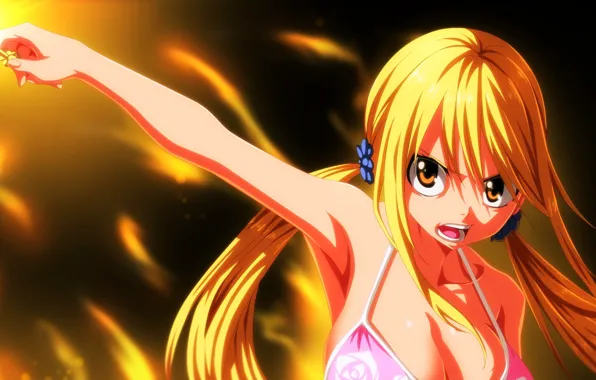 Picture game, anime, Lucy, blonde, asian, manga, japanese, Fairy Tail, oriental, asiatic, oppai, powerful, strong, sugoi, …
