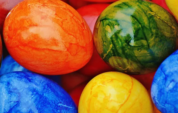 Picture colorful, Easter, rainbow, Easter, eggs, decoration, Happy, the painted eggs