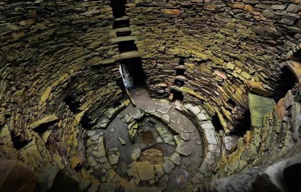 Picture tower, Scotland, Broch-of-the-Mouse, island Mouse