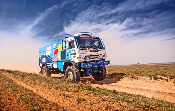 Picture The sky, Sand, Nature, Sport, Speed, Truck, Race, Master, Beauty, Russia, Beast, Kamaz, Rally, Rally, …