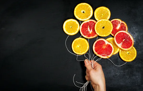 Picture Figure, Hand, Background, Orange, Citrus