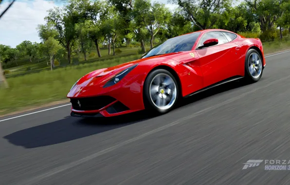 Picture supercar, berlinetta, The Ferrari F12, Forza Horizon 3, 12 cylinders, front motor
