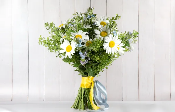 Picture chamomile, bouquet, tape, wildflowers, bouquet, chamomile