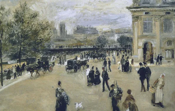 Picture picture, the urban landscape, Institute. Naberezhnaya Malakeh, Pierre Auguste Renoir, Pierre Auguste Renoir