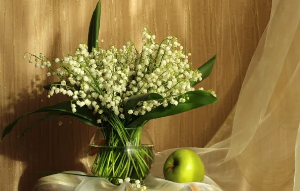 Picture flowers, mood, bouquet, spring, may, still life, lilies of the valley
