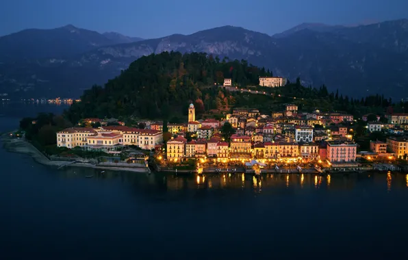 Picture the city, home, Italy, lake Como, Bellagio