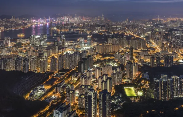 Picture the city, lights, Hong Kong, panorama, China, Hong Kong