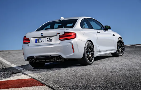 Picture asphalt, markup, coupe, track, BMW, Parking, rear view, 2018, F87, M2, M2 Competition