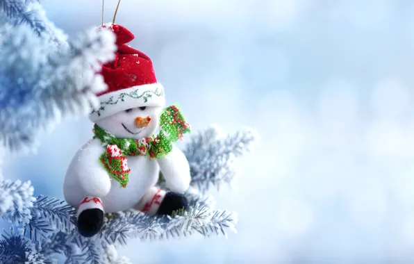 Picture winter, snow, toy, tree, New Year, Christmas, snowman, Christmas, winter, snow, Merry Christmas, Xmas, snowman, …