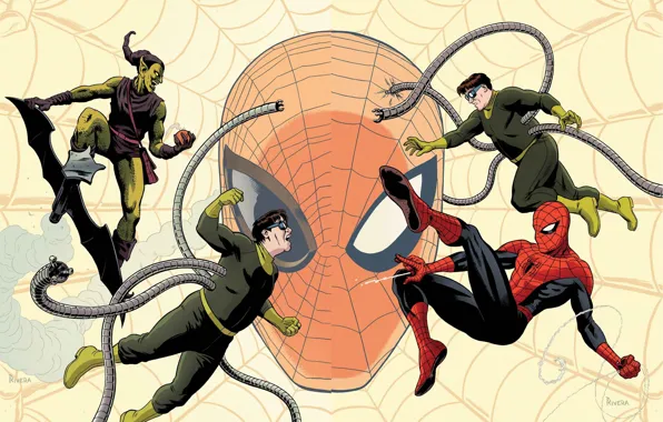 Picture Web, Marvel, comic, comics, Spider-Man, Peter Parker, Spider-Man, The Green Goblin, Green Goblin, Otto Octavius, …