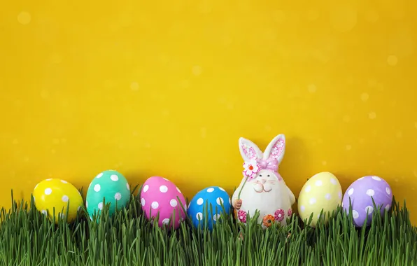 Picture grass, spring, Easter, wood, spring, Easter, eggs, decoration, Happy, the painted eggs