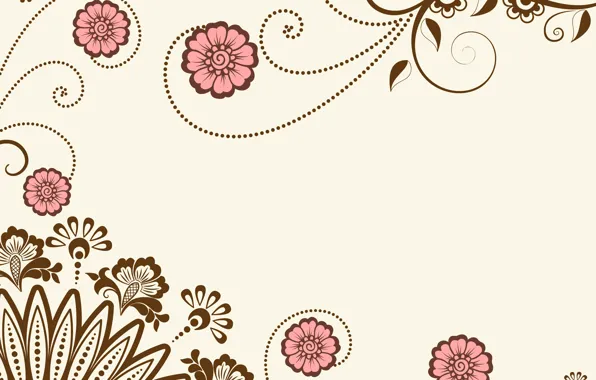 Picture flowers, background, vector, graphics, vector, texture, ornament, ornament