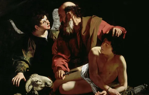 Picture picture, mythology, Michelangelo Merisi da Caravaggio, The offering of Isaac as a Sacrifice