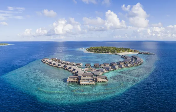 Picture ocean, Maldives, St. Regis resort, Vommuli Island