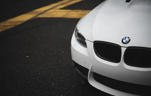 Picture BMW, White, E92, Face, LED