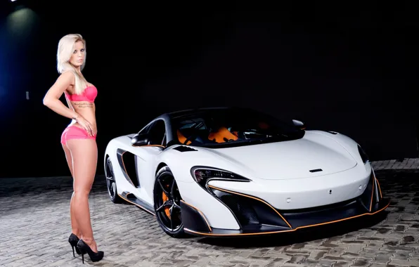 Picture auto, look, McLaren, tattoo, blonde, Erotic, beautiful girl