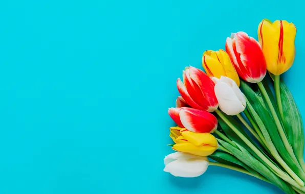 Picture flowers, bouquet, spring, yellow, colorful, tulips, fresh, yellow, flowers, tulips, spring