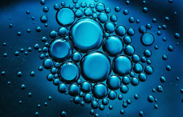 Picture macro, blue, bubbles