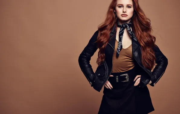 Picture look, pose, actress, curls, Madelaine Petsch, Riga