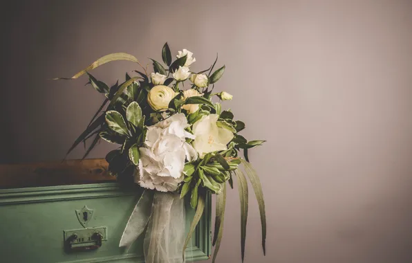 Picture flowers, bouquet, tape, decor, wedding
