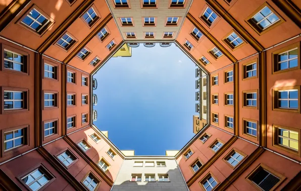 Picture the sky, house, Windows, Germany, well, Berlin