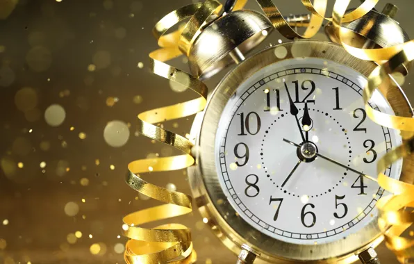 Picture time, glare, background, holiday, watch, new year, Christmas, alarm clock, serpentine, bokeh, midnight