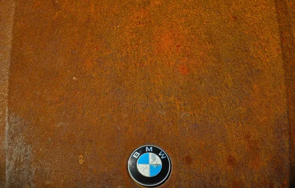 Picture sign, BMW, rust