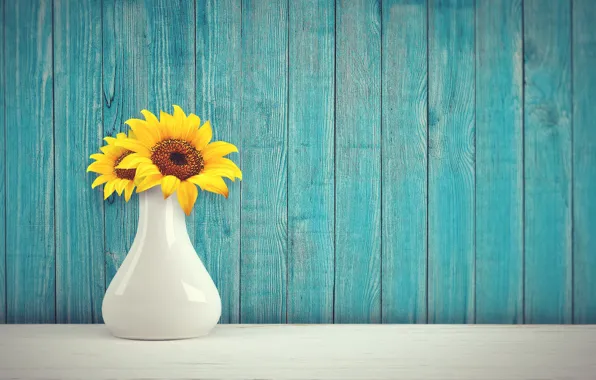 Picture Flowers, Vase, Background, Sunflower