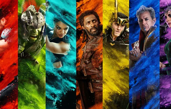 Picture fiction, Hulk, Hulk, poster, characters, comic, Thor, Idris Elba, Idris Elba, Chris Hemsworth, MARVEL, Chris …