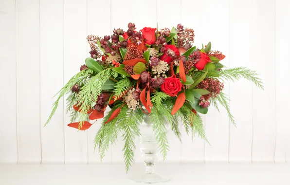 Picture glass, flowers, bouquet, vase, composition
