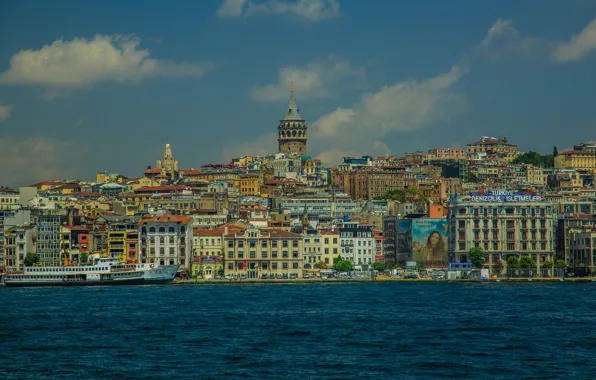 Picture Strait, home, Istanbul, Turkey, Galata tower