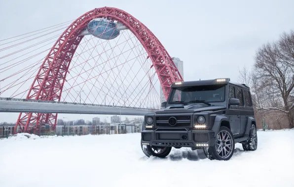 Picture Mercedes, Brabus, AMG, Moscow, W463, G65, Russia Winter, Carbon Pro