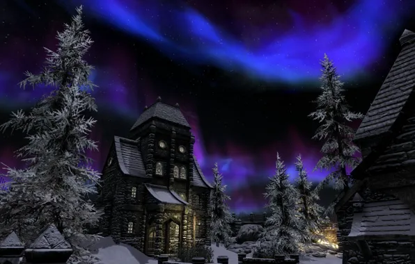 Picture Winter, Beautiful, Landscape, Skyrim