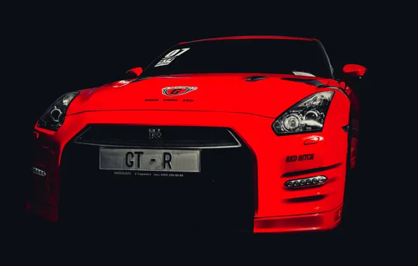 Picture nissan, red, Nissan, nissan gt-r r35