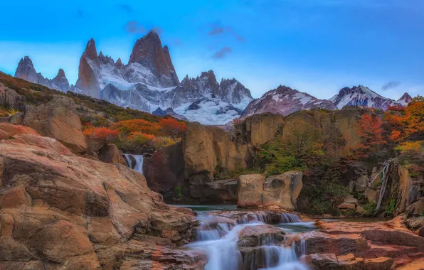 Picture autumn, mountains, river, rocks, Argentina, Santa Cruz
