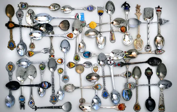 Picture spoon, collection, Cutlery