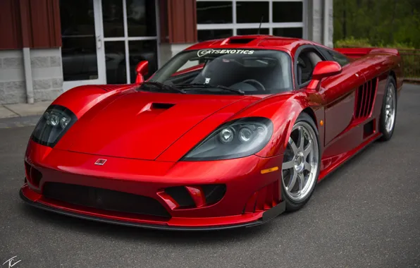 Picture red, design, sports car, the front, Twin Turbo, Saleen S7, manual Assembly