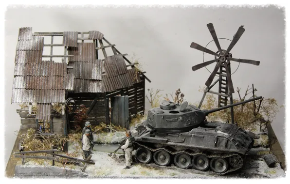 Picture toy, model, T-34/85, East Prussia