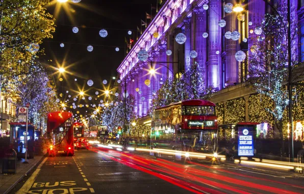 Picture lights, holiday, England, London, home, New Year, Christmas