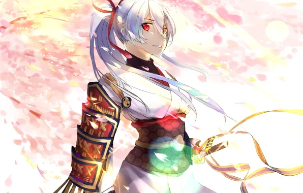 Picture girl, spring, anime, art, Fate / Grand Order, Archer Inferno