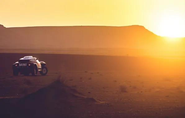 Picture Sunset, The sun, Sand, Mini, Sport, Desert, Rally, Dakar, Dakar, Rally, Buggy, Buggy, X-Raid Team, …
