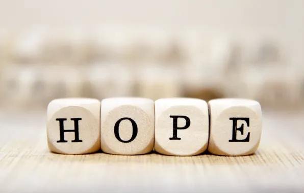 Picture word, dice, hope