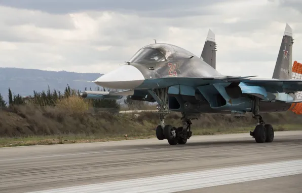 Picture Su-34, Syria, Videoconferencing Russia, The front of the plane