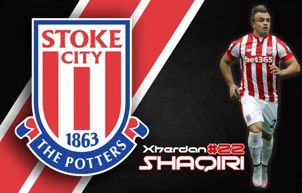 Picture wallpaper, sport, logo, football, player, Xherdan Shaqiri, Stoke City
