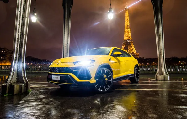 Picture Paris, Lamborghini, Eiffel tower, 2018, Urus