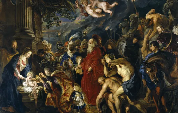 Picture picture, religion, Peter Paul Rubens, mythology, The Adoration Of The Magi, Pieter Paul Rubens
