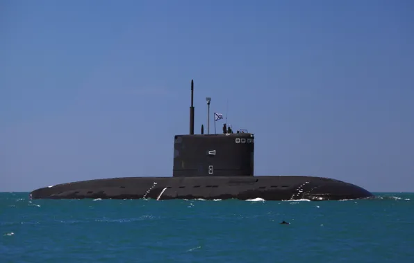 Picture sea, boat, black, submarine, underwater, Novorossiysk, diesel