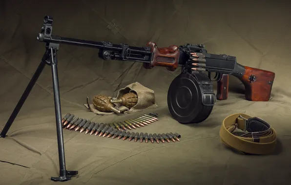 Picture weapon, grenades, machine gun, machine gun, RPD, RPD, the machine gun Degtyarev