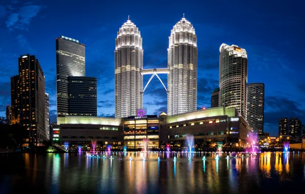 Picture skyscrapers, Malaysia, Malaysia, Kuala Lumpur, Petronas Twin Towers, Petronas Towers